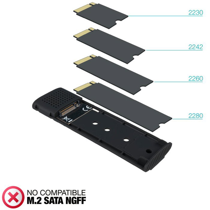Tooq TQE-2230B Caja Externa para SSD M.2 NVMe USB 3.1 Gen 2 Negro Tooq TQE-2230B Caja Externa para SSD M.2 NVMe USB 3.1 Gen 2 Negro